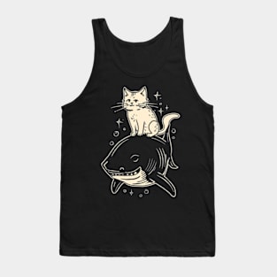 Cat Astride Shark Tank Top